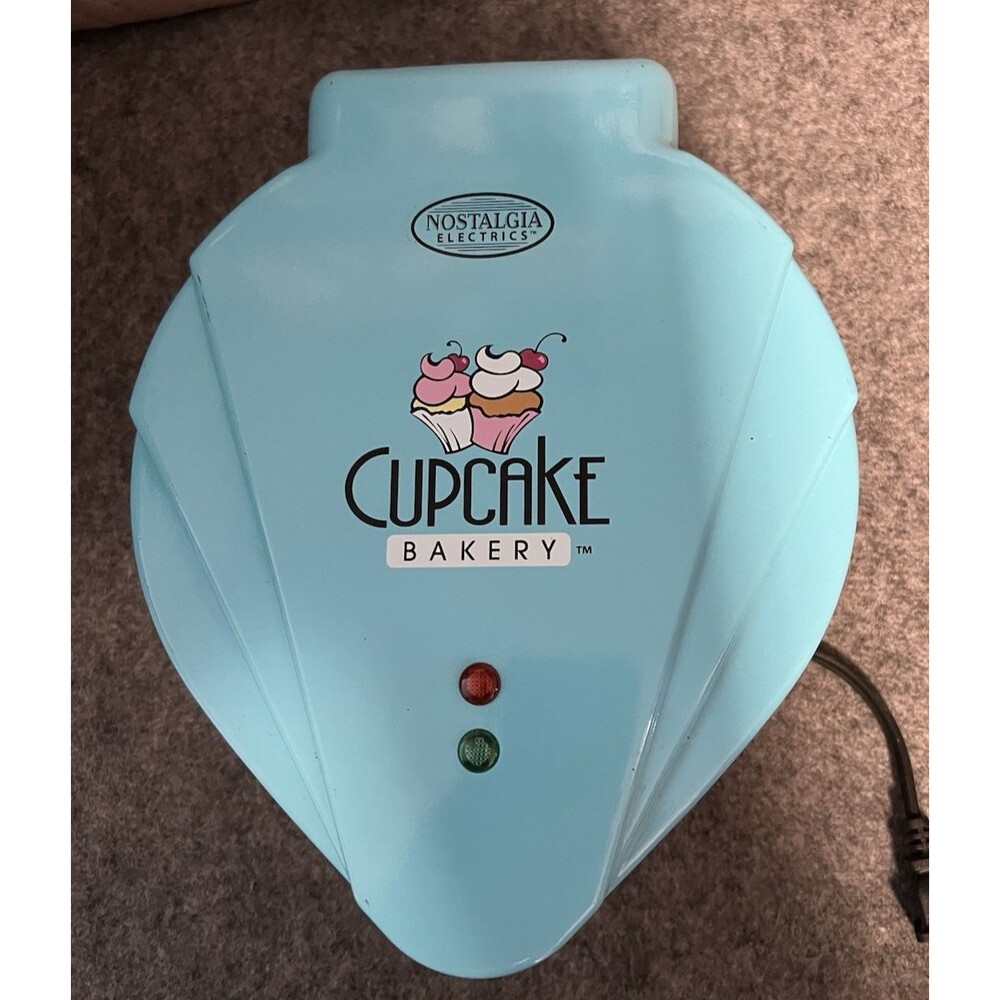 Nostalgia Electrics Mini Cupcake Maker Aqua 7 slots